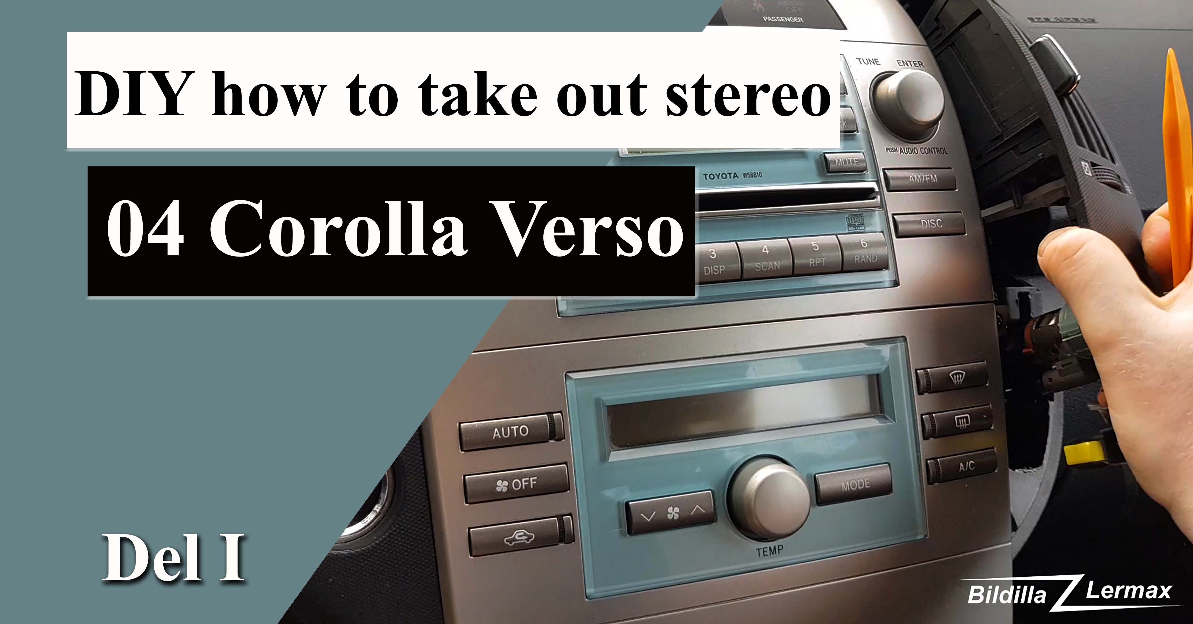 DIY / How to video: Stereo Corolla Verso