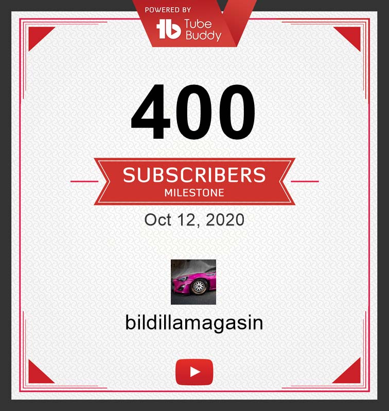 400 følgere på YouTube