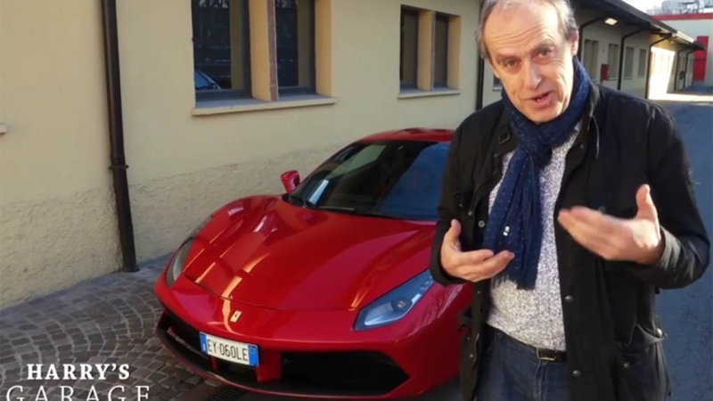 Harry leaves his Garage to drive Ferrari 488 in Maranello