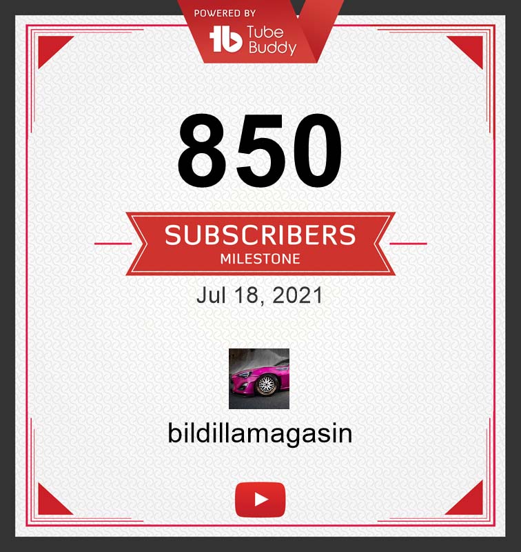 Nå over 850 følgere på Youtube kanalen!